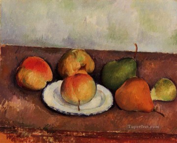 Bodegón Plato y Fruta 2 Paul Cezanne Pinturas al óleo